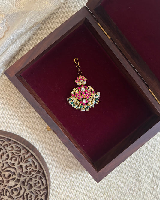 Jadau Kundan Gold-Plated Blossom Maang Tikka | MT141