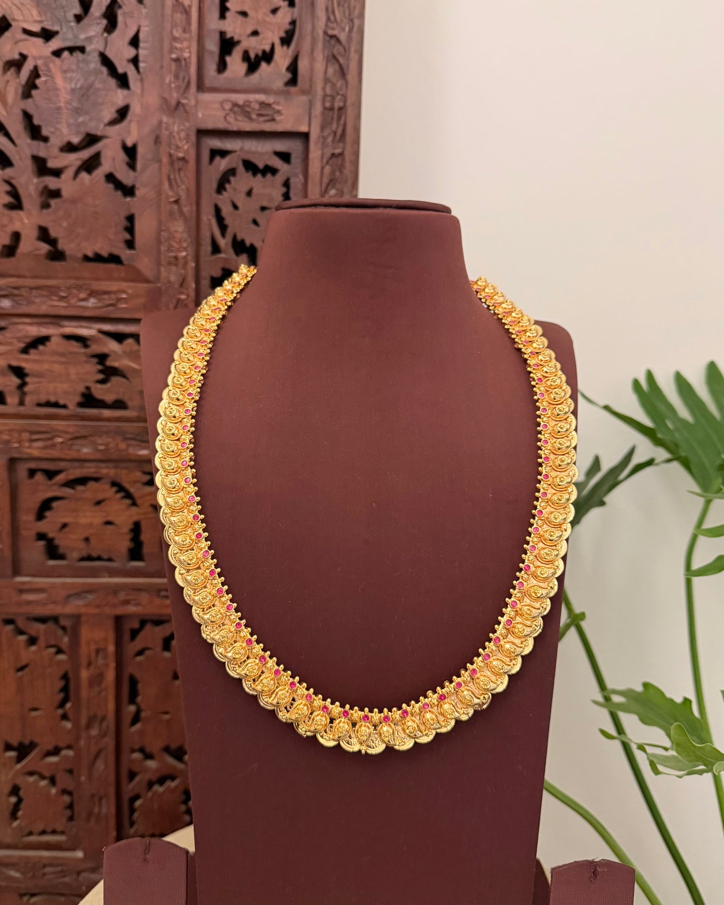 2-in-1 Kaasu & Mango Haram with Premium Ruby Stones | NC676