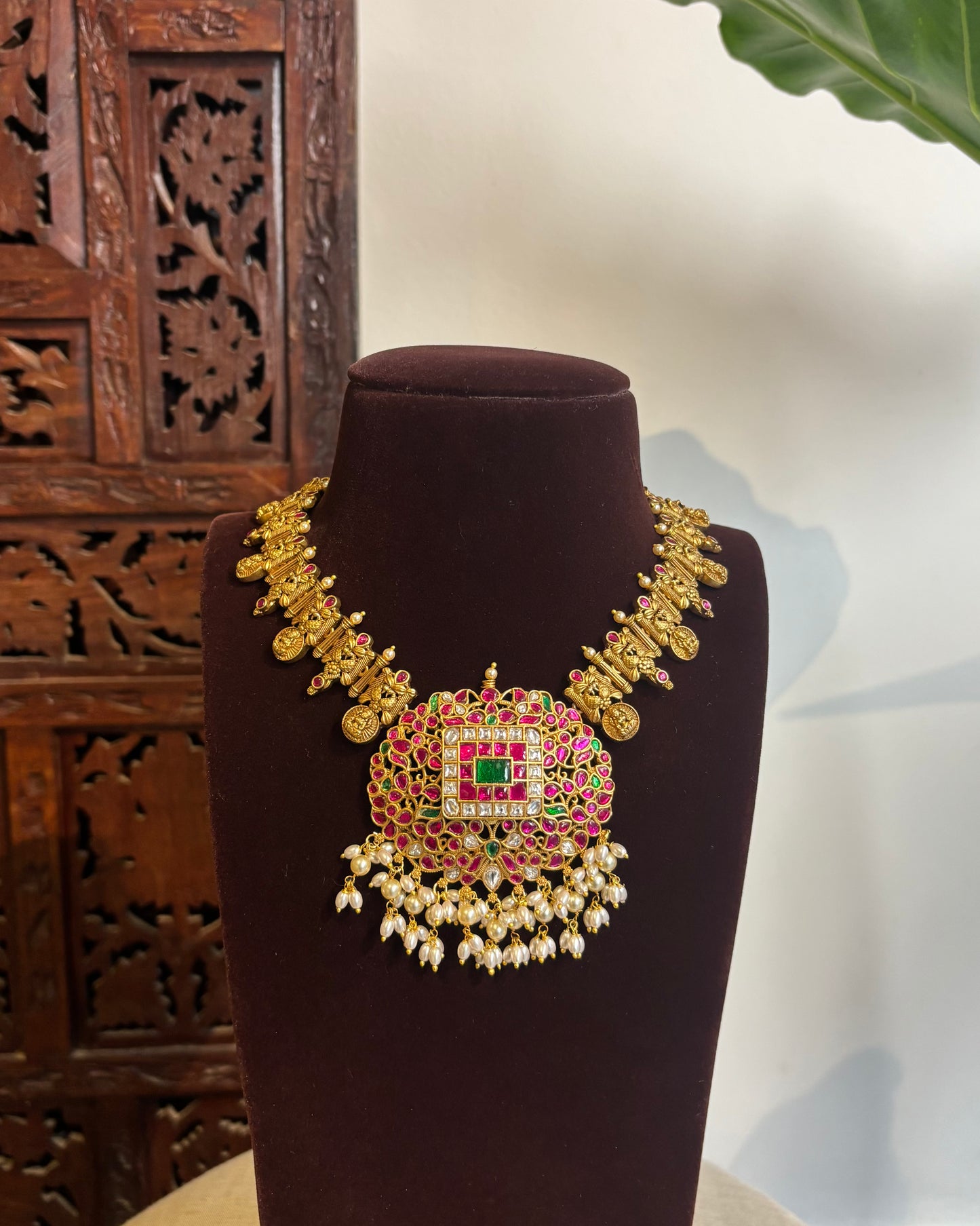 The Royal Kaasu Edit: Jadau Kundan Matte Finish Necklace | NC245