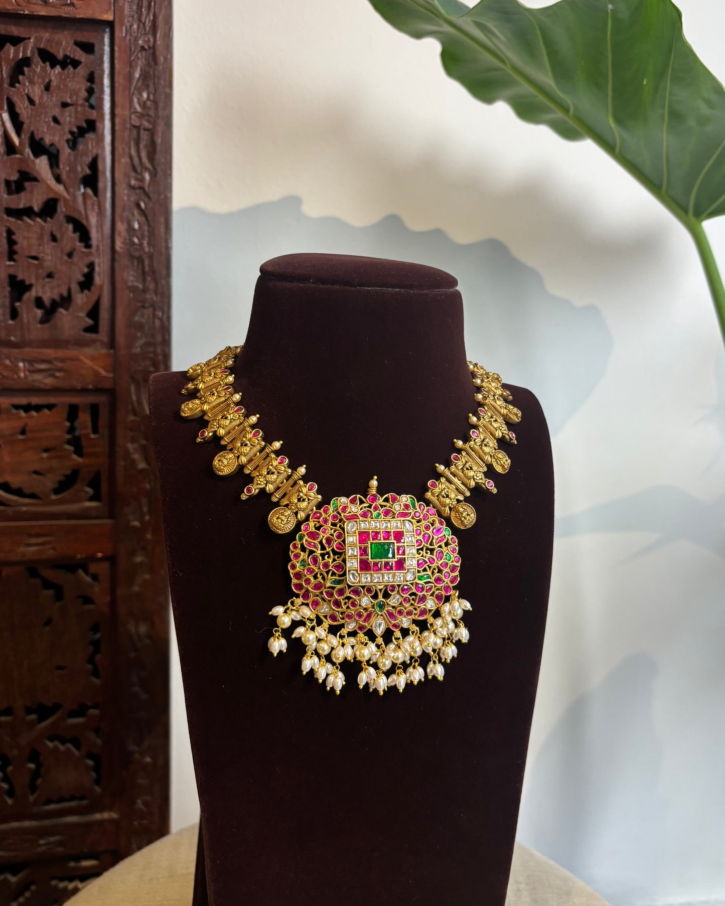 The Royal Kaasu Edit: Jadau Kundan Matte Finish Necklace | NC245
