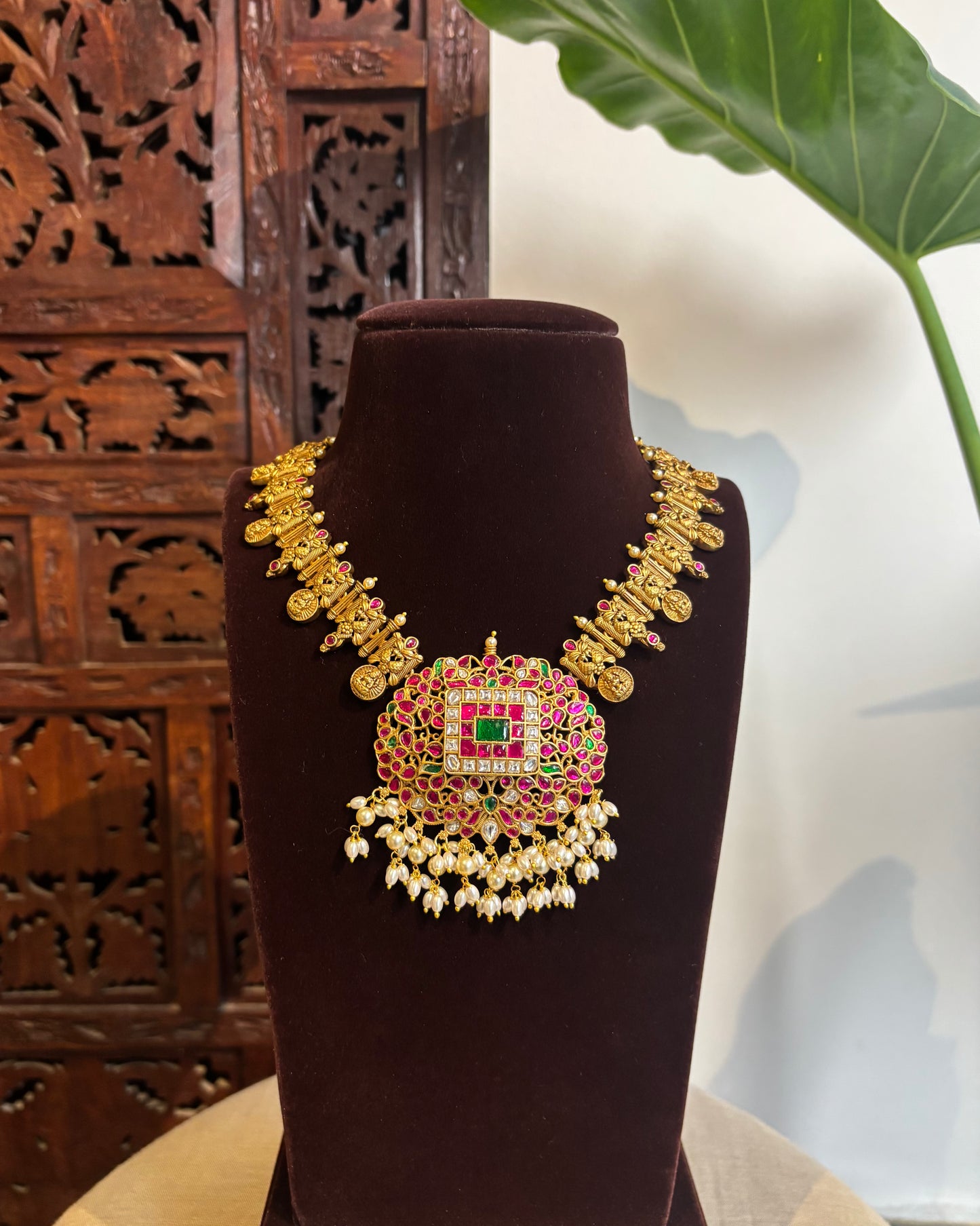 The Royal Kaasu Edit: Jadau Kundan Matte Finish Necklace | NC245
