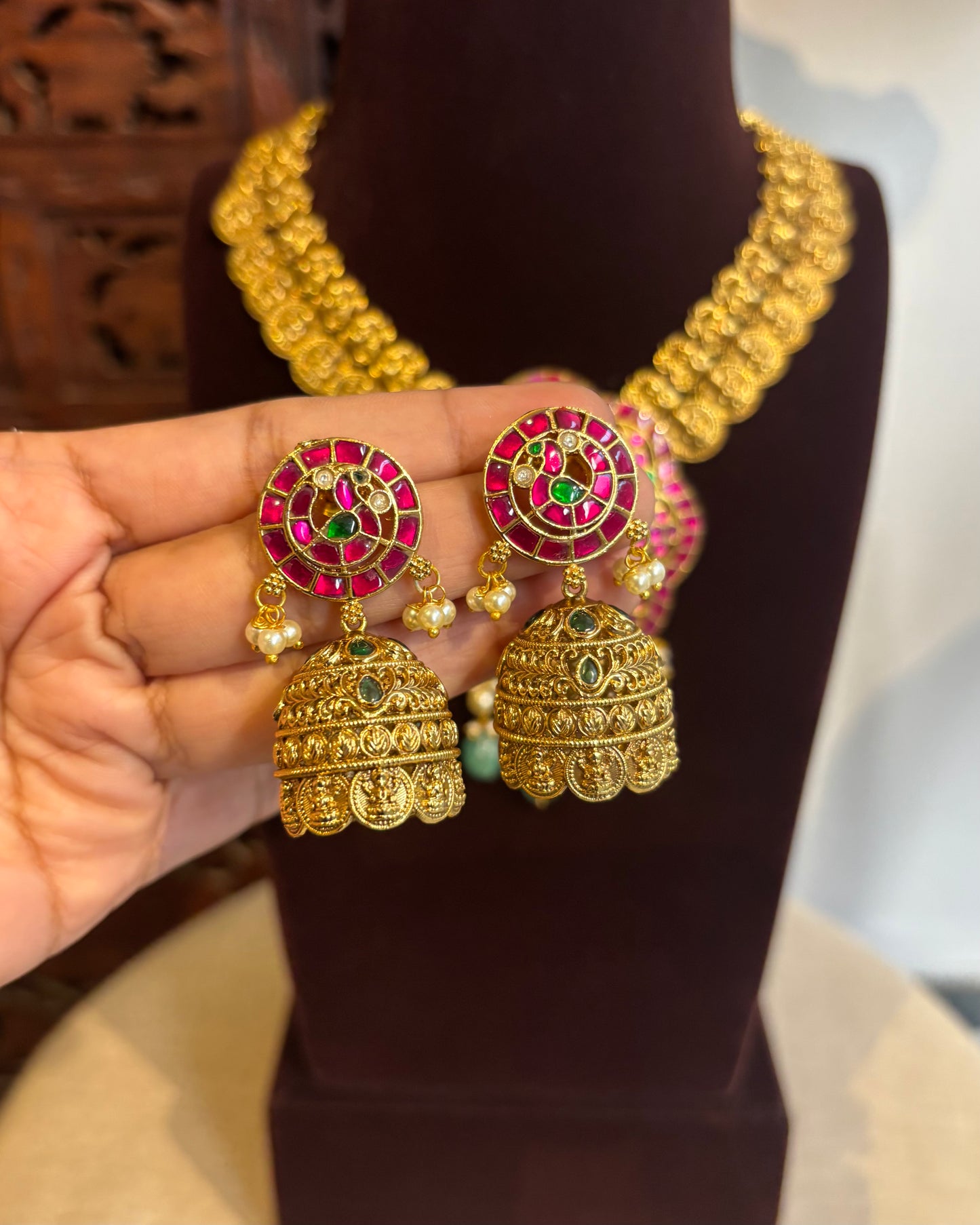 The Royal Kaasu Edit: Jadau Kundan Matte Finish Necklace | NC248