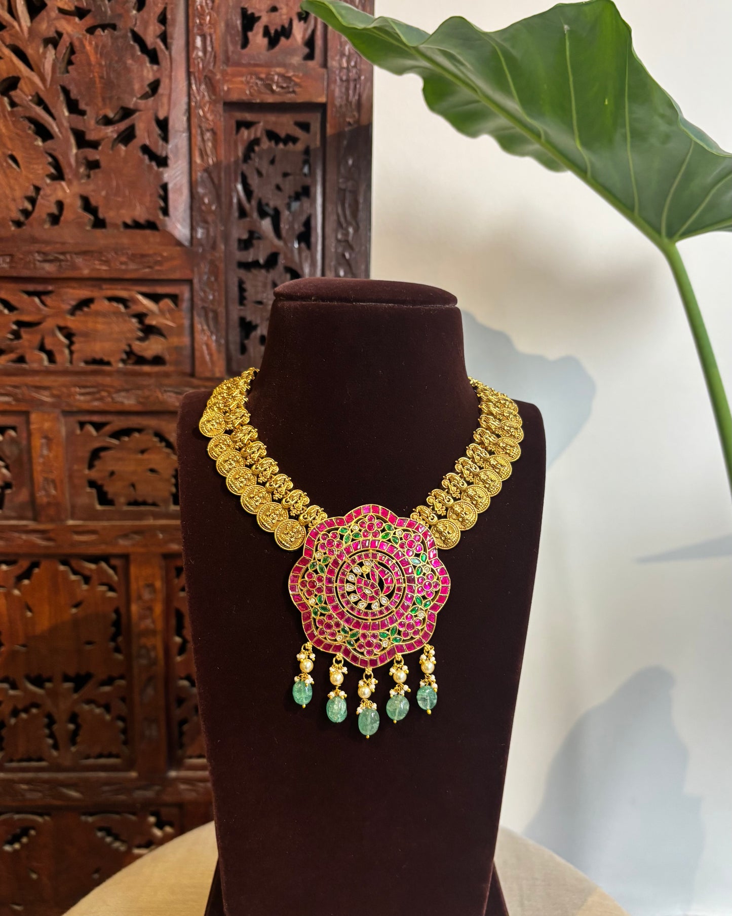 The Royal Kaasu Edit: Jadau Kundan Matte Finish Necklace | NC248