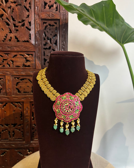 The Royal Kaasu Edit: Jadau Kundan Matte Finish Necklace | NC248