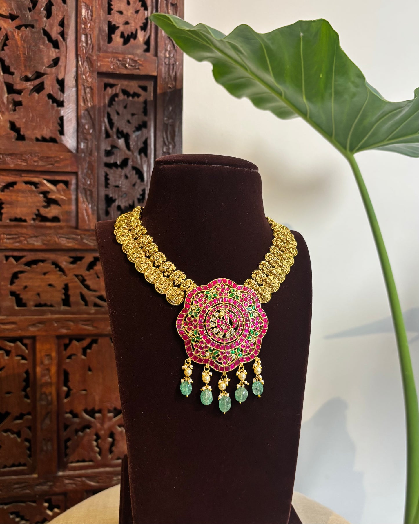 The Royal Kaasu Edit: Jadau Kundan Matte Finish Necklace | NC248
