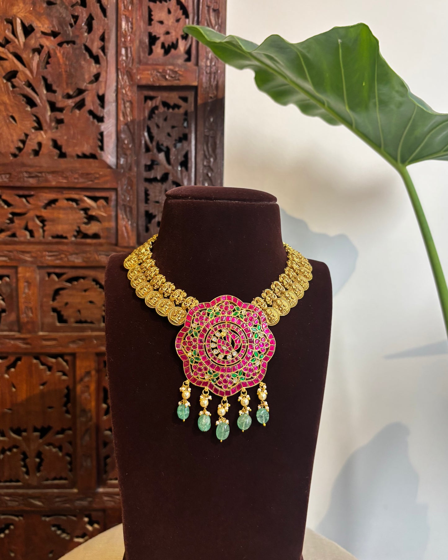 The Royal Kaasu Edit: Jadau Kundan Matte Finish Necklace | NC248