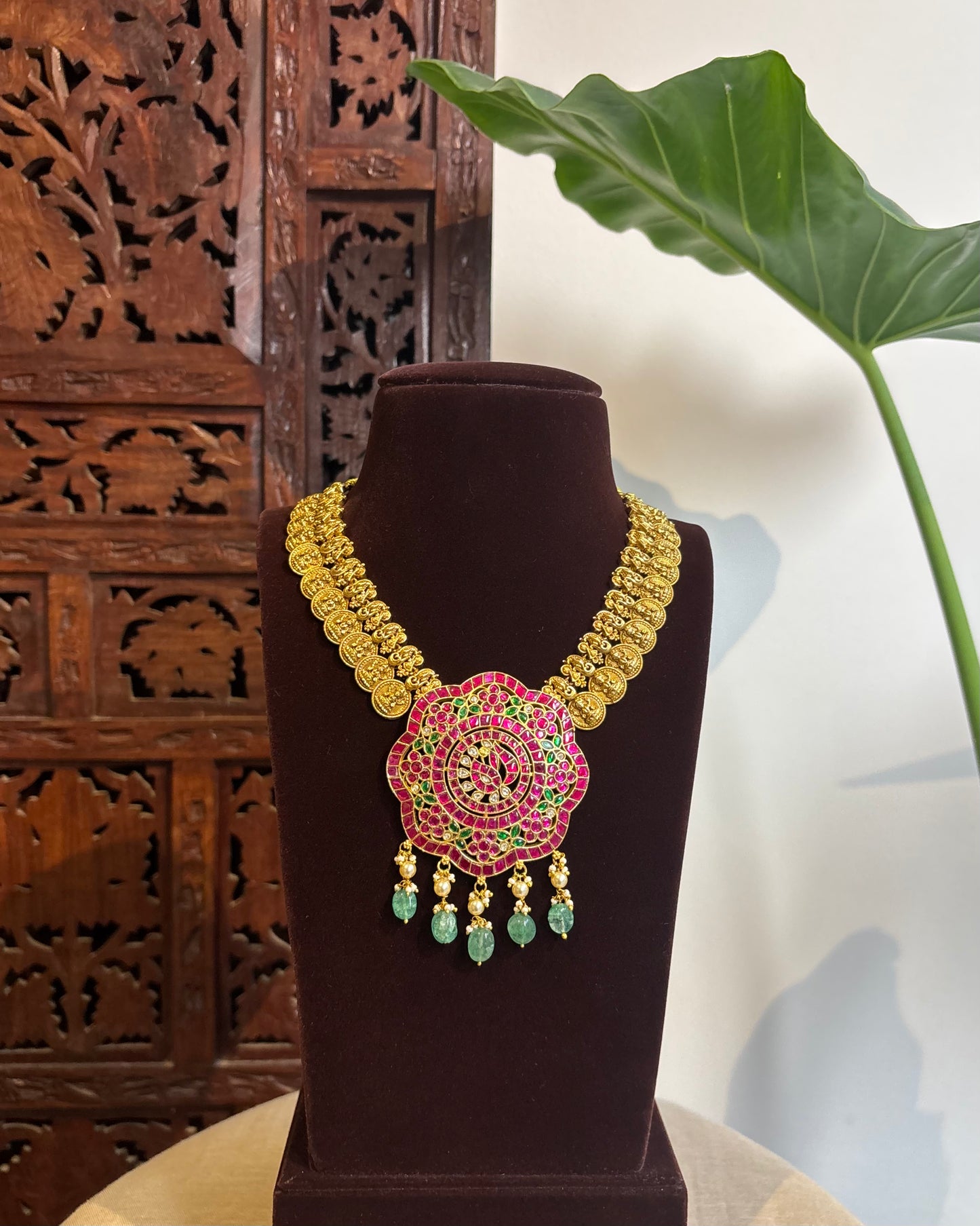 The Royal Kaasu Edit: Jadau Kundan Matte Finish Necklace | NC248