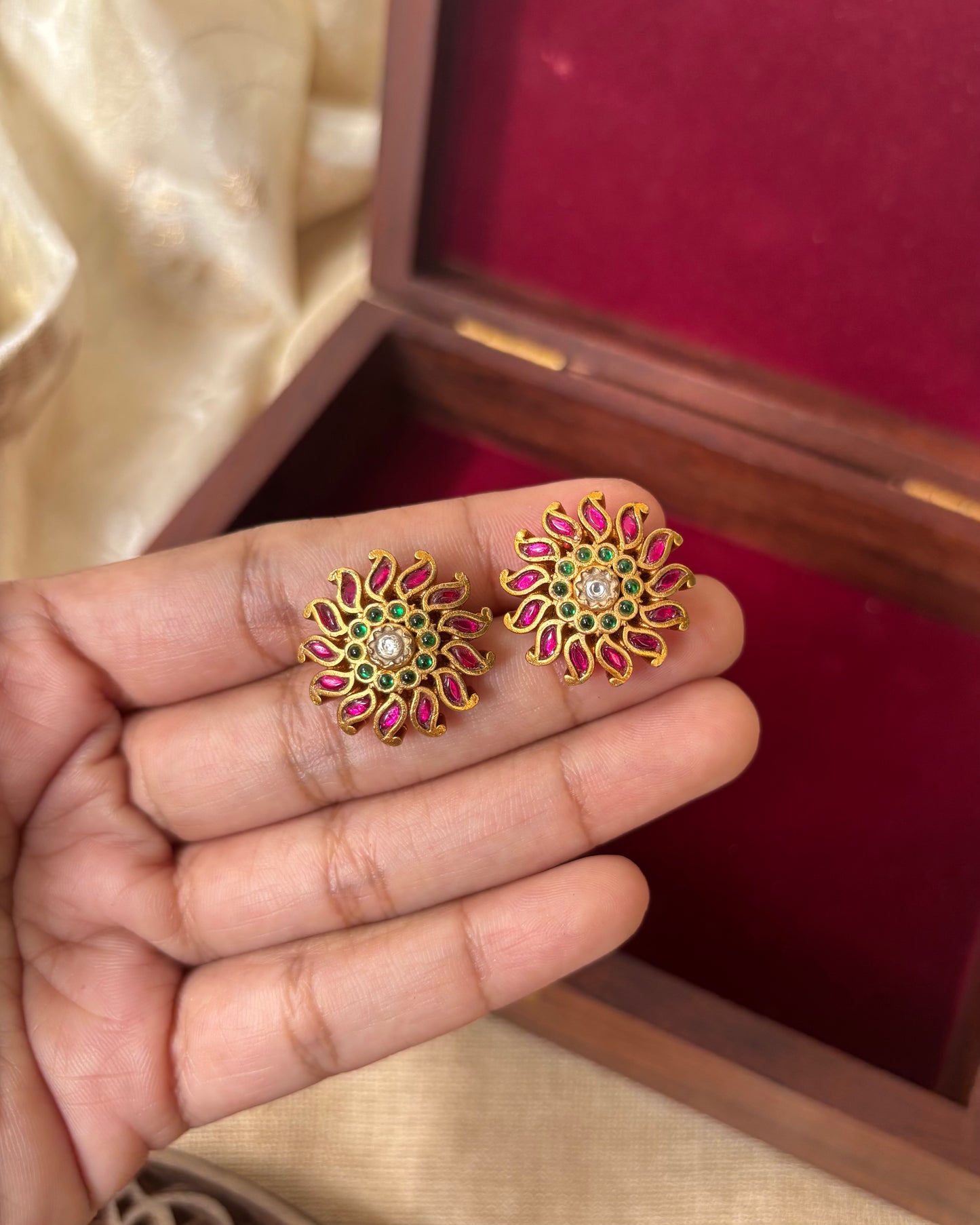 Multicolor Floral Stud Earrings | ER045