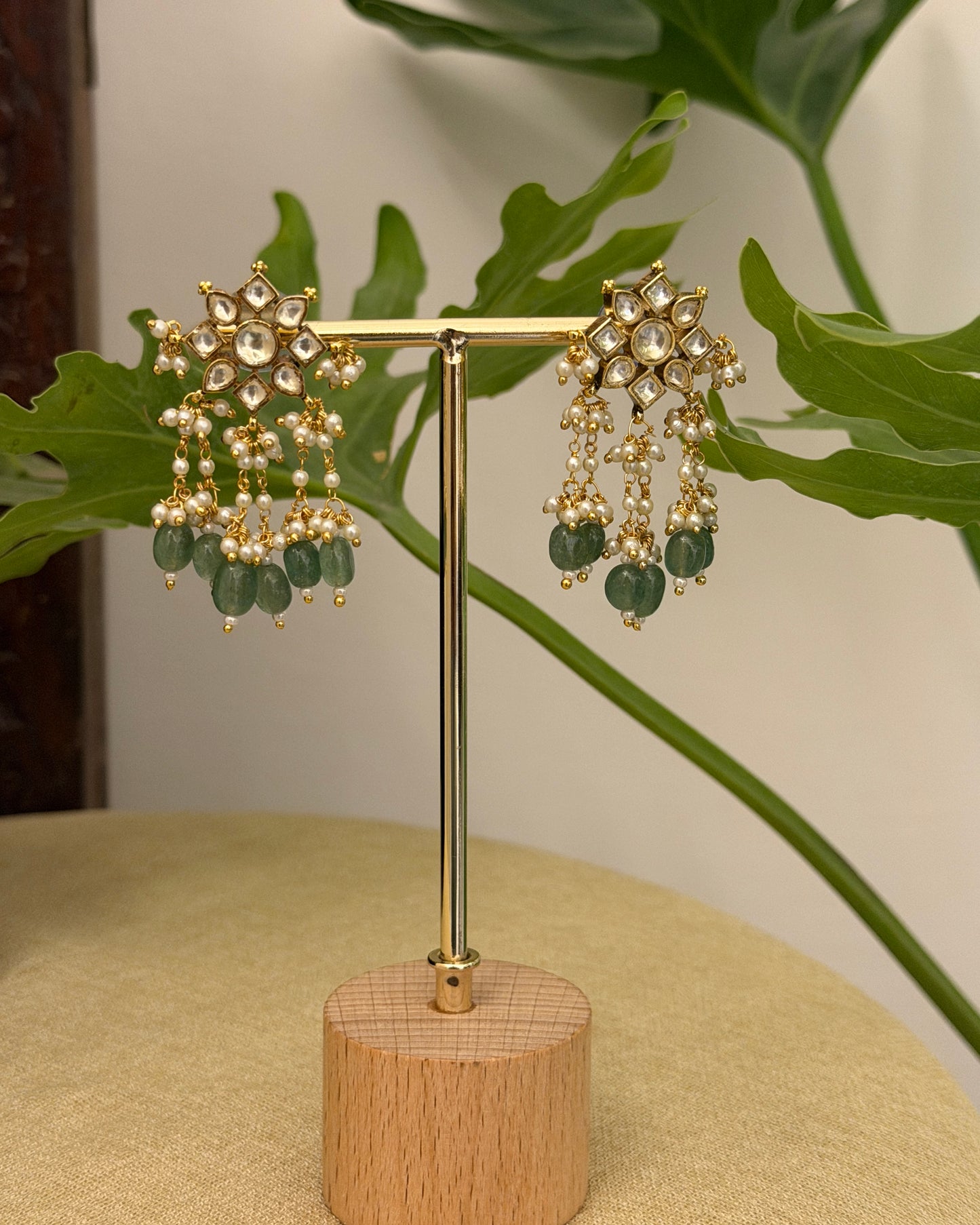 Peacock Kundan Bridal Necklace Set with Matching Earrings & Tikka  | NC682