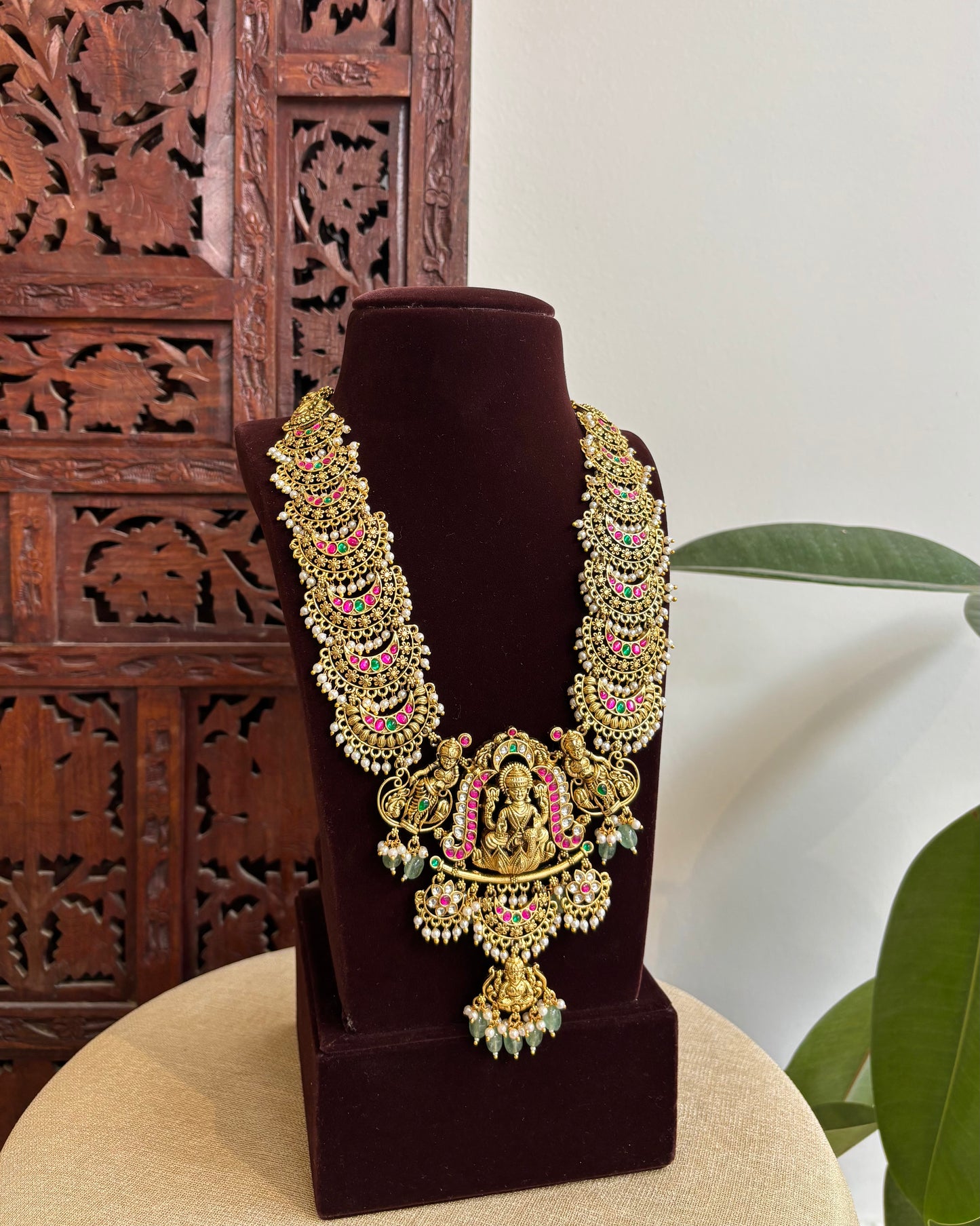 Jadau Kundan Peacock Floral Necklace | NC348