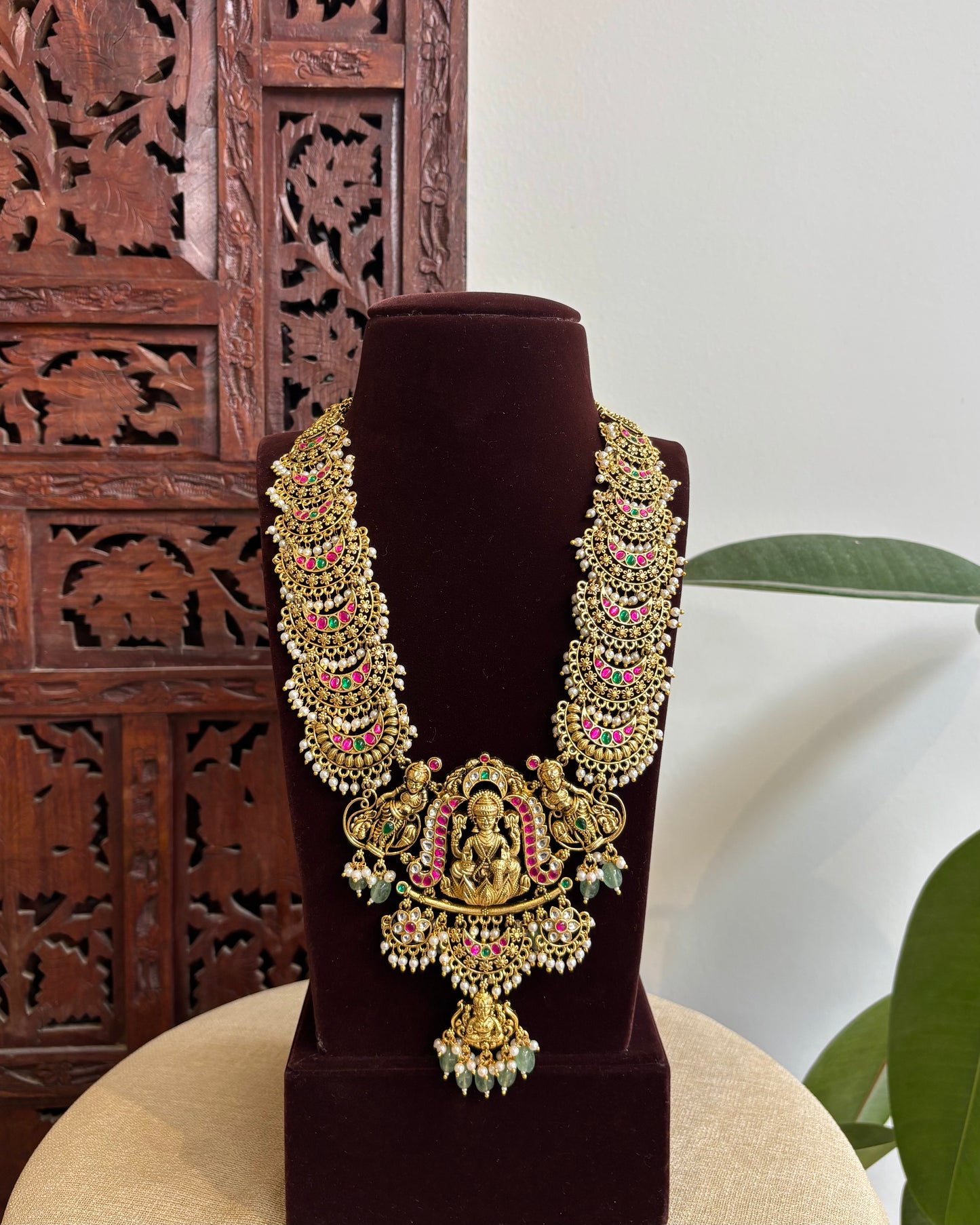 Jadau Kundan Peacock Floral Necklace | NC348