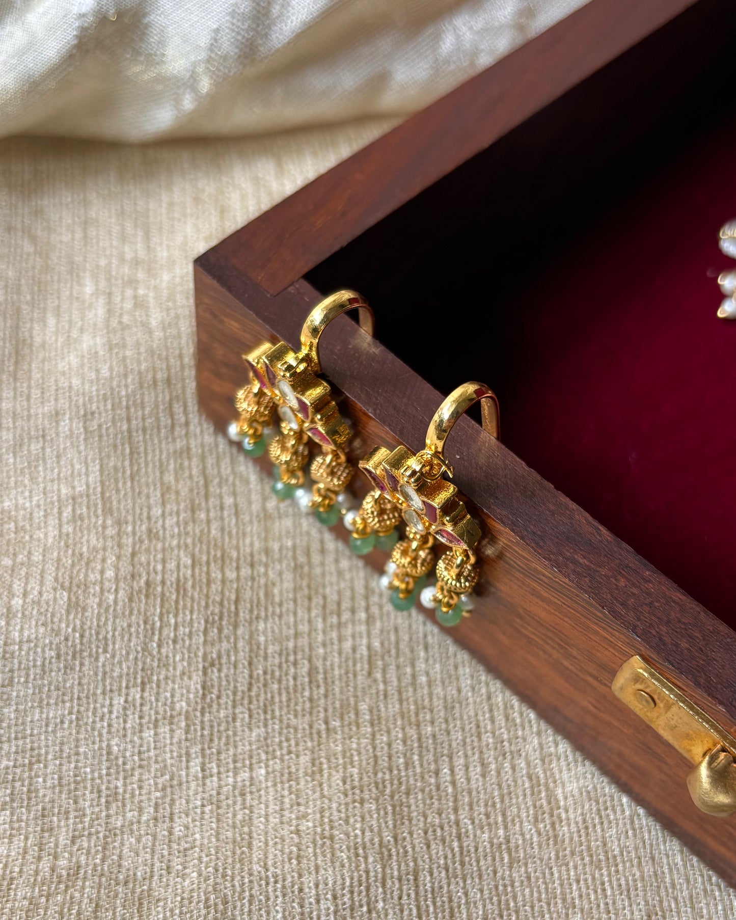 Lotus Multicolor Jadau Kundan Hair Pins (Set of 2) | HA143