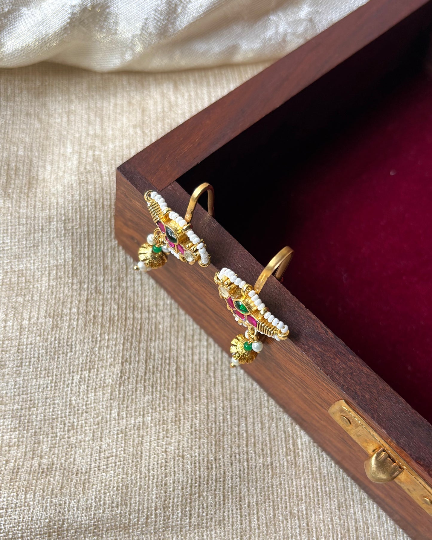 Parrot Multicolor Jadau Kundan Hair Pins (Set of 2) | HA146