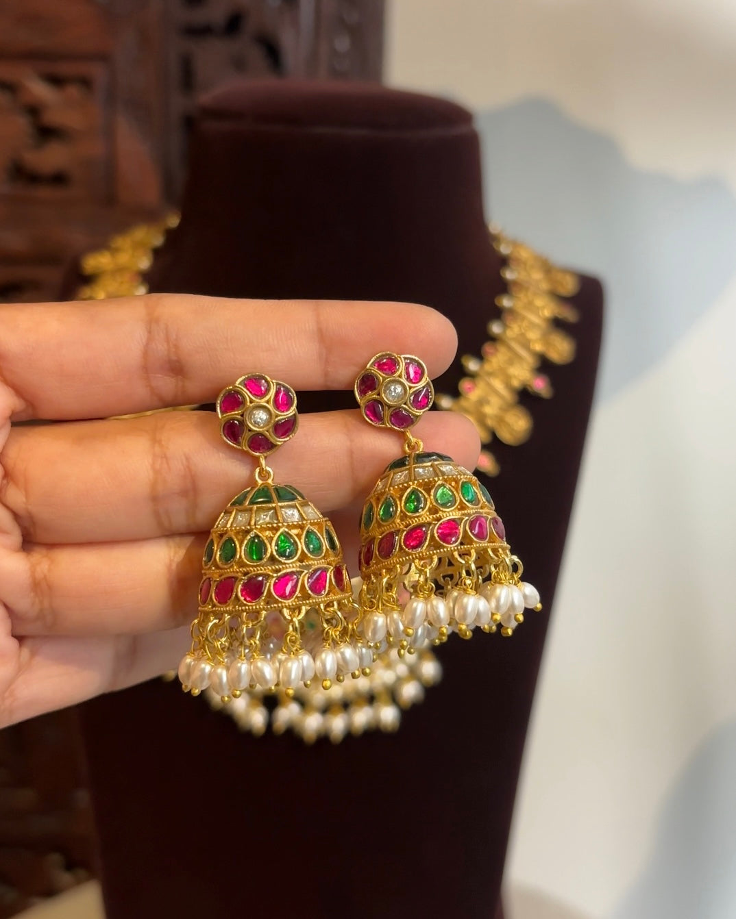 The Royal Kaasu Edit: Jadau Kundan Matte Finish Necklace | NC245