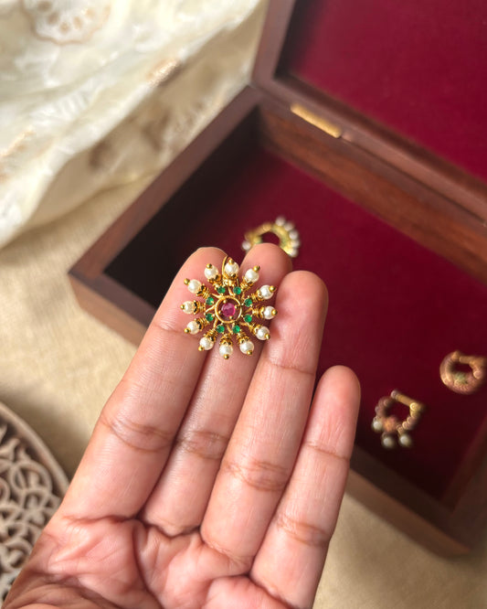 Floral Statement Clip on Nosepin | NP056