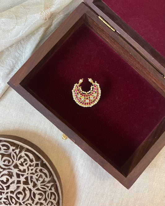 Multicolor Handcrafted Jadau Kundan Hair Pin | HA297