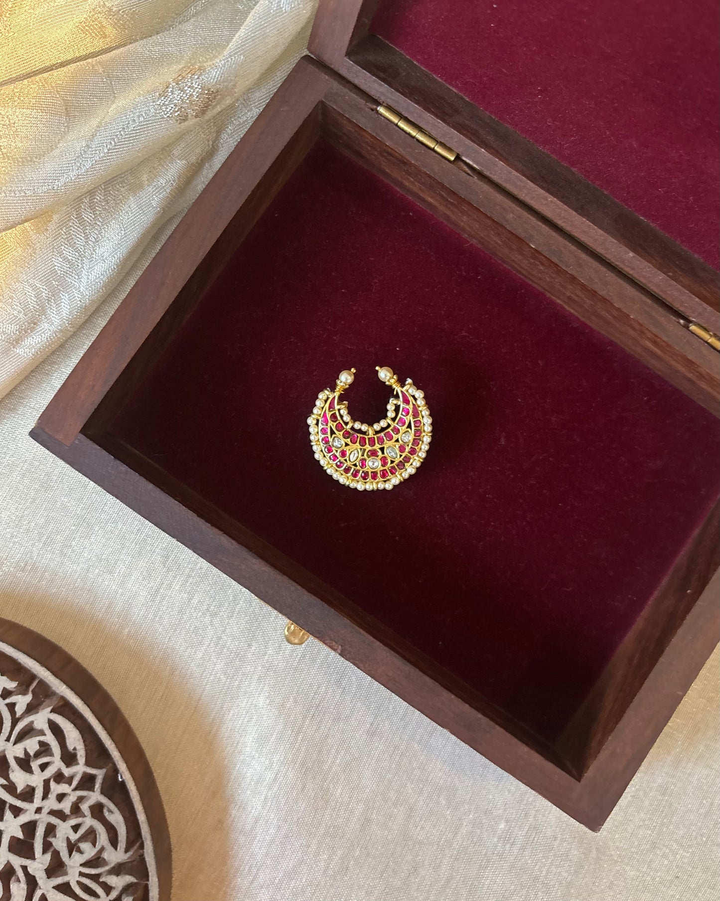 Multicolor Handcrafted Jadau Kundan Hair Pin | HA297