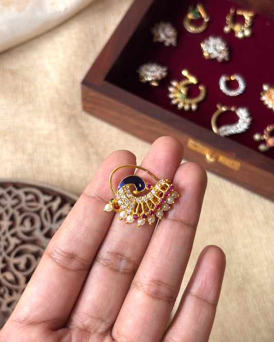 Peacock Statement Clip on Nosepin | NP017