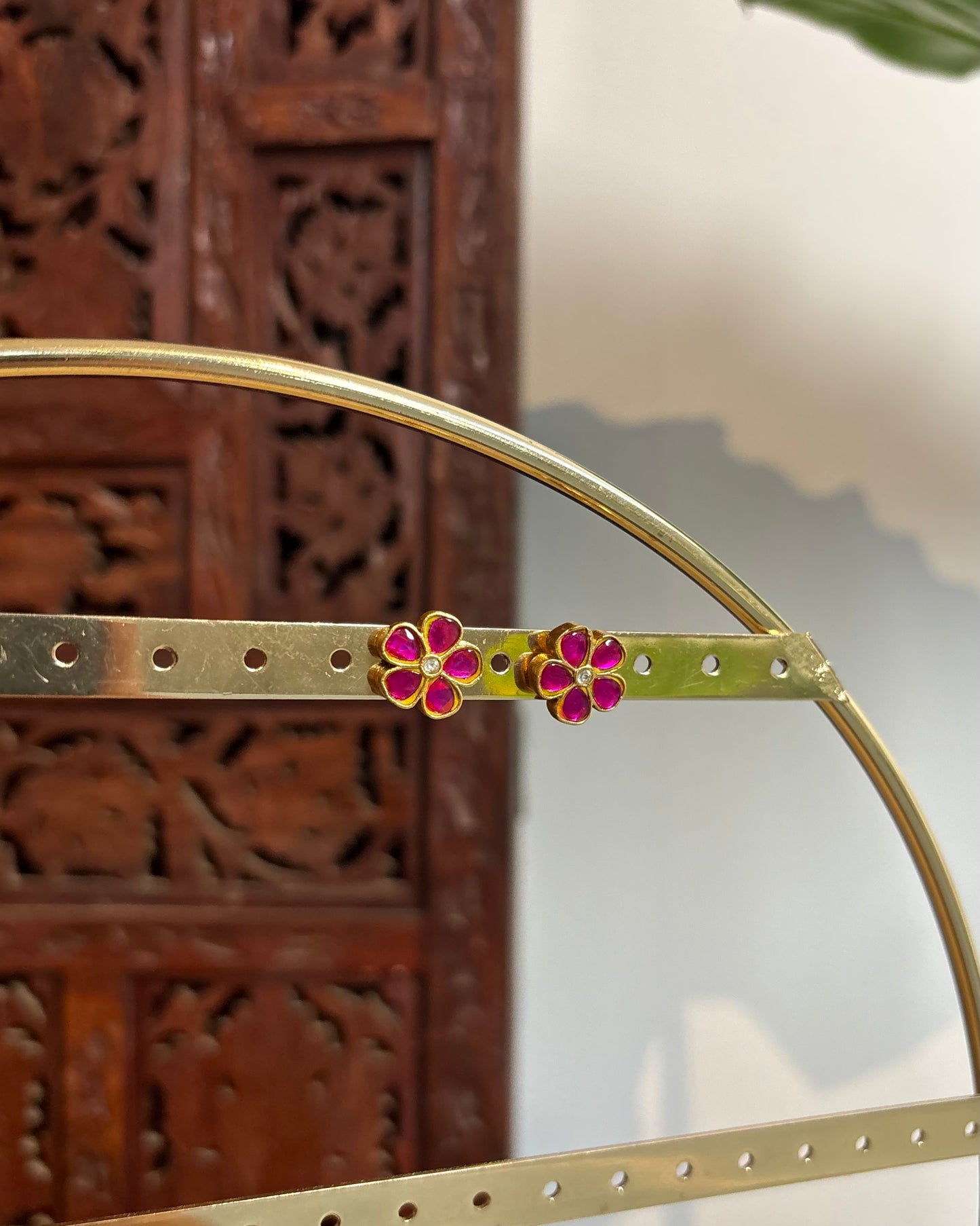 Ruby Floral Stud Earrings | ER181