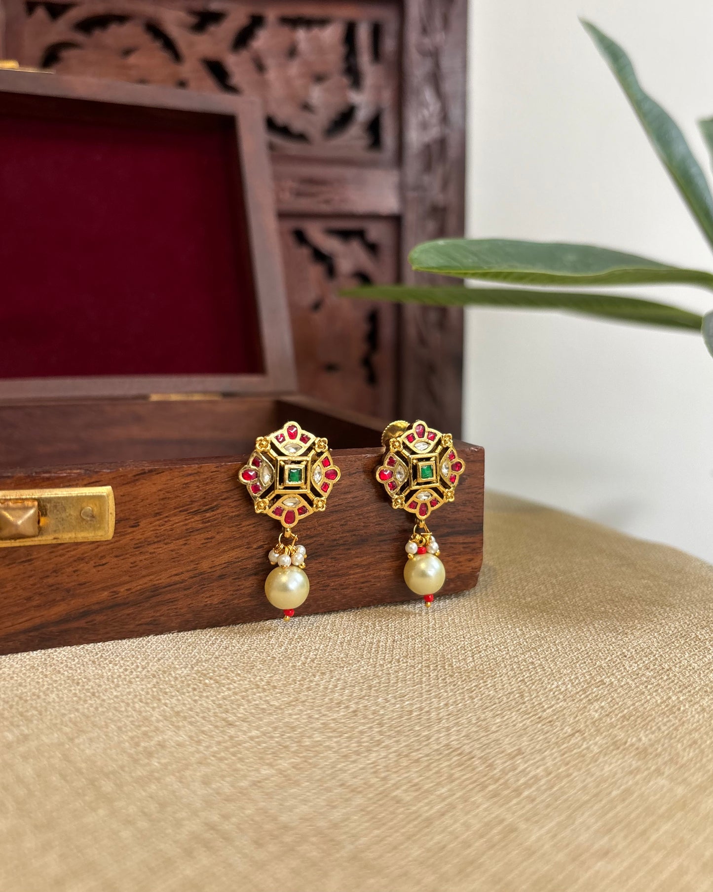 Multicolor Statement Floral Stud Earrings | ER321