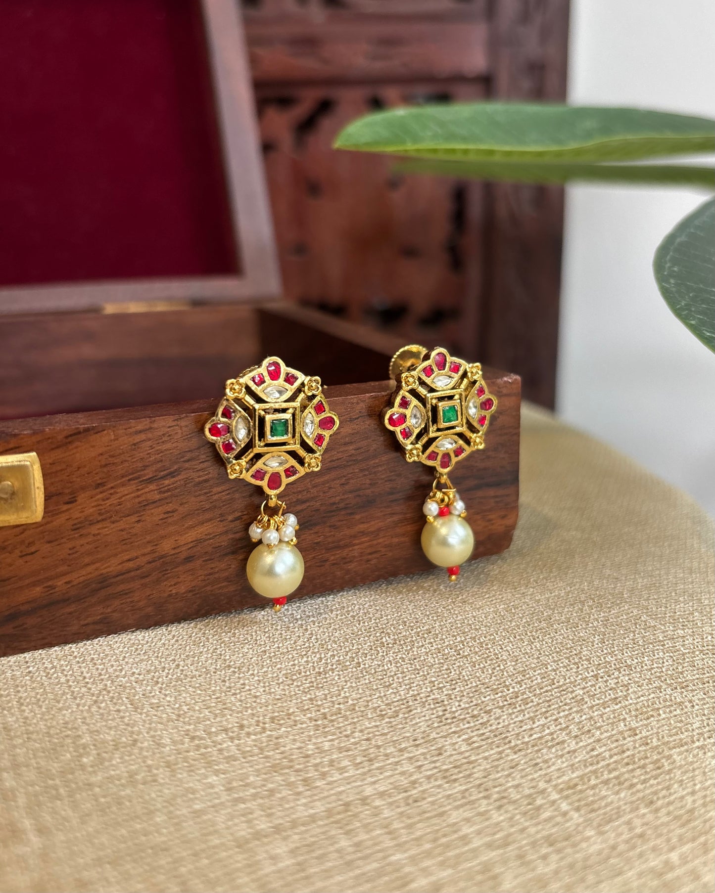 Multicolor Statement Floral Stud Earrings | ER321