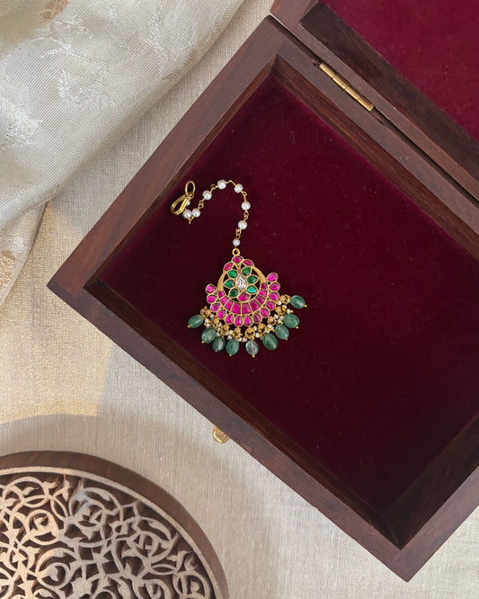 Floral Jadau Maang Tikka | MT195