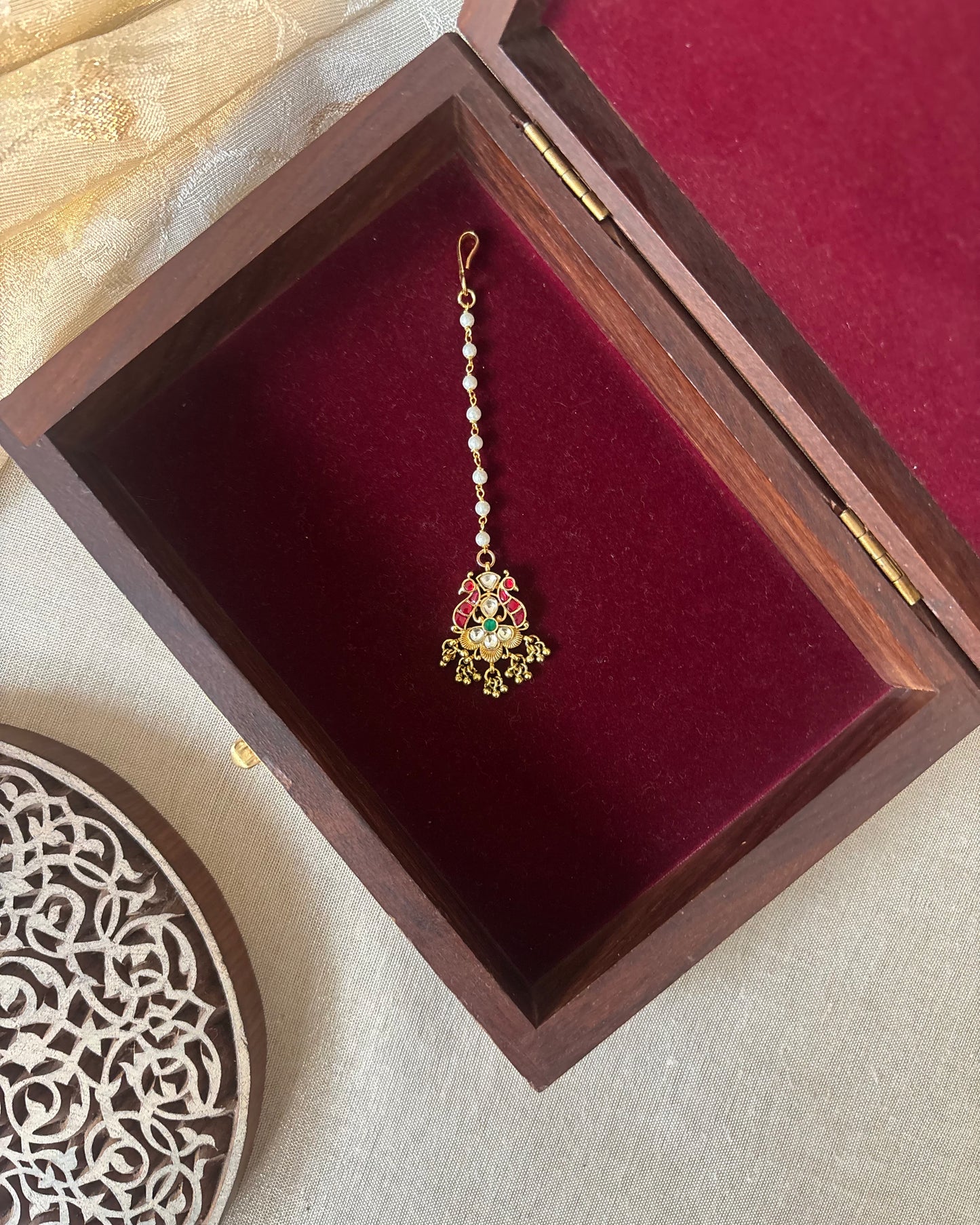 Floral Jadau Maang Tikka | Multi Colour | MT280