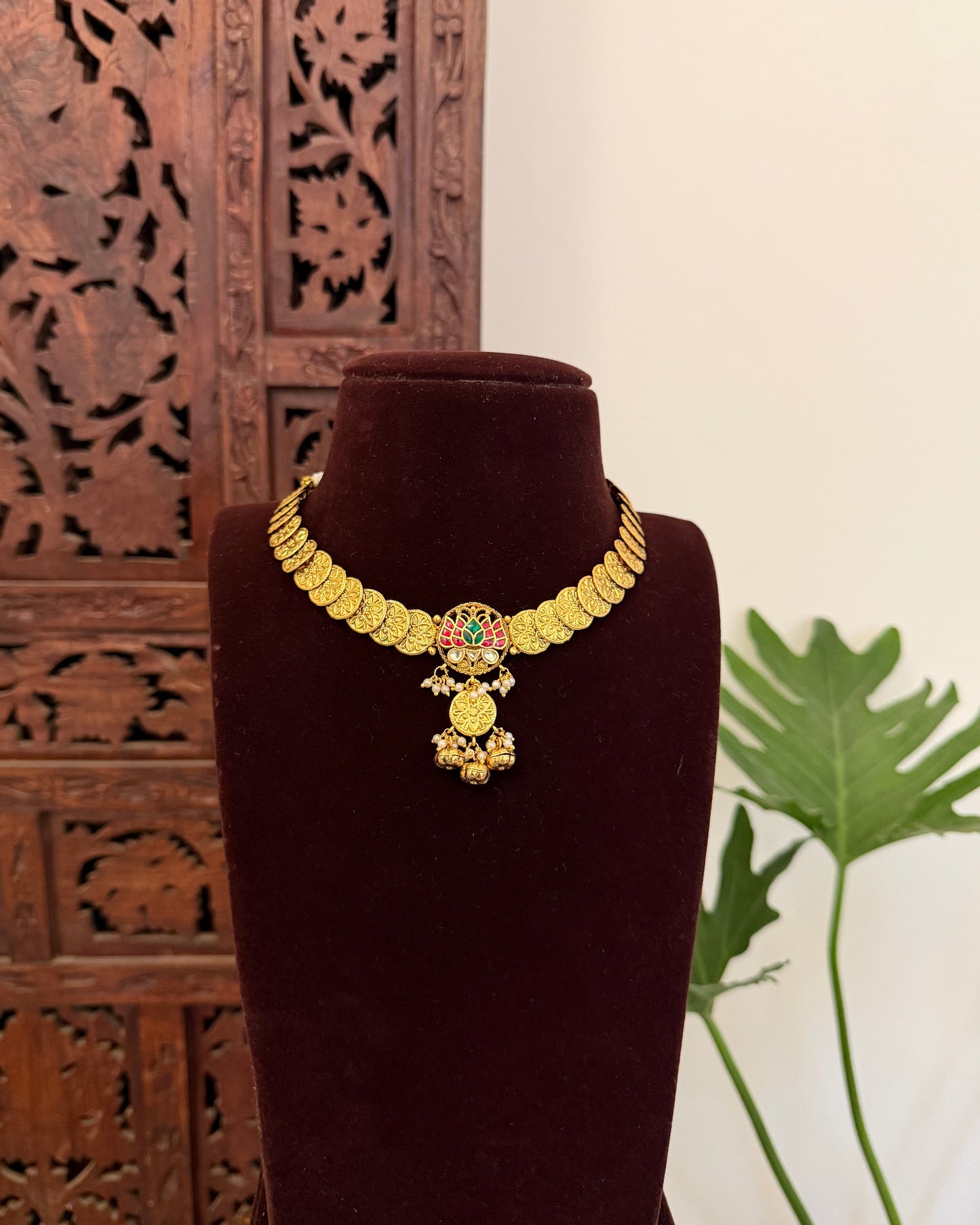 Jadau Kundan Statement Necklace with  Earrings | NC694