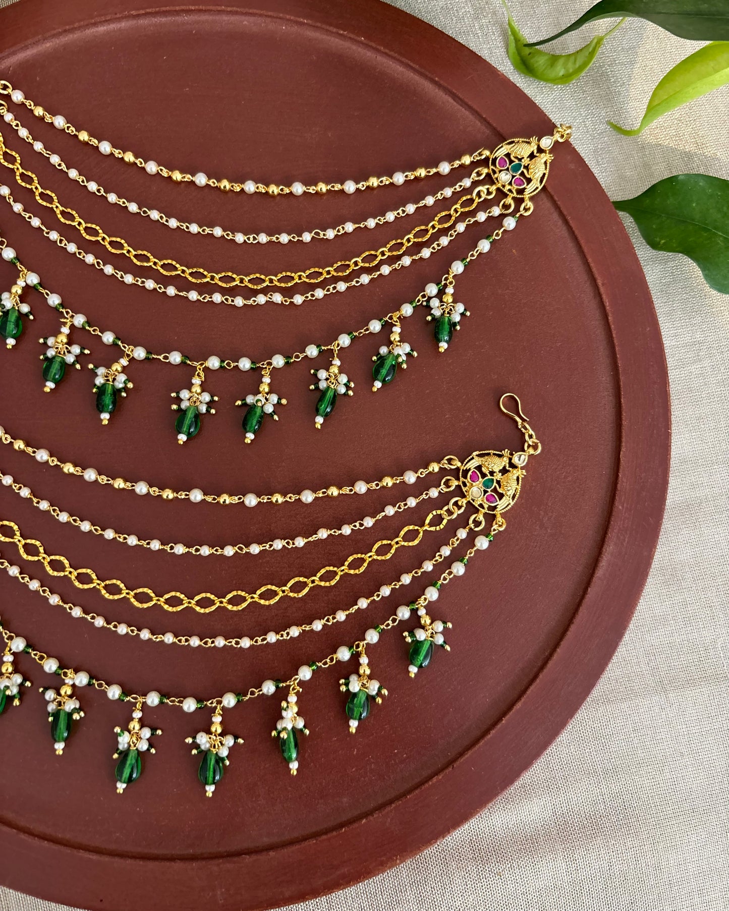 Statement Kundan Ear Chain  | EC155