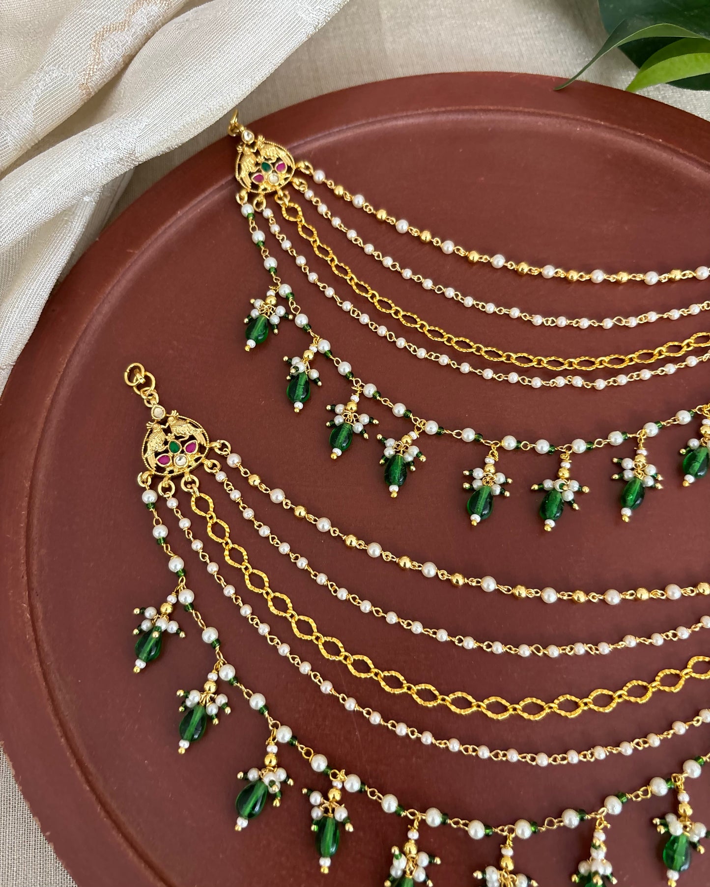 Statement Kundan Ear Chain  | EC155