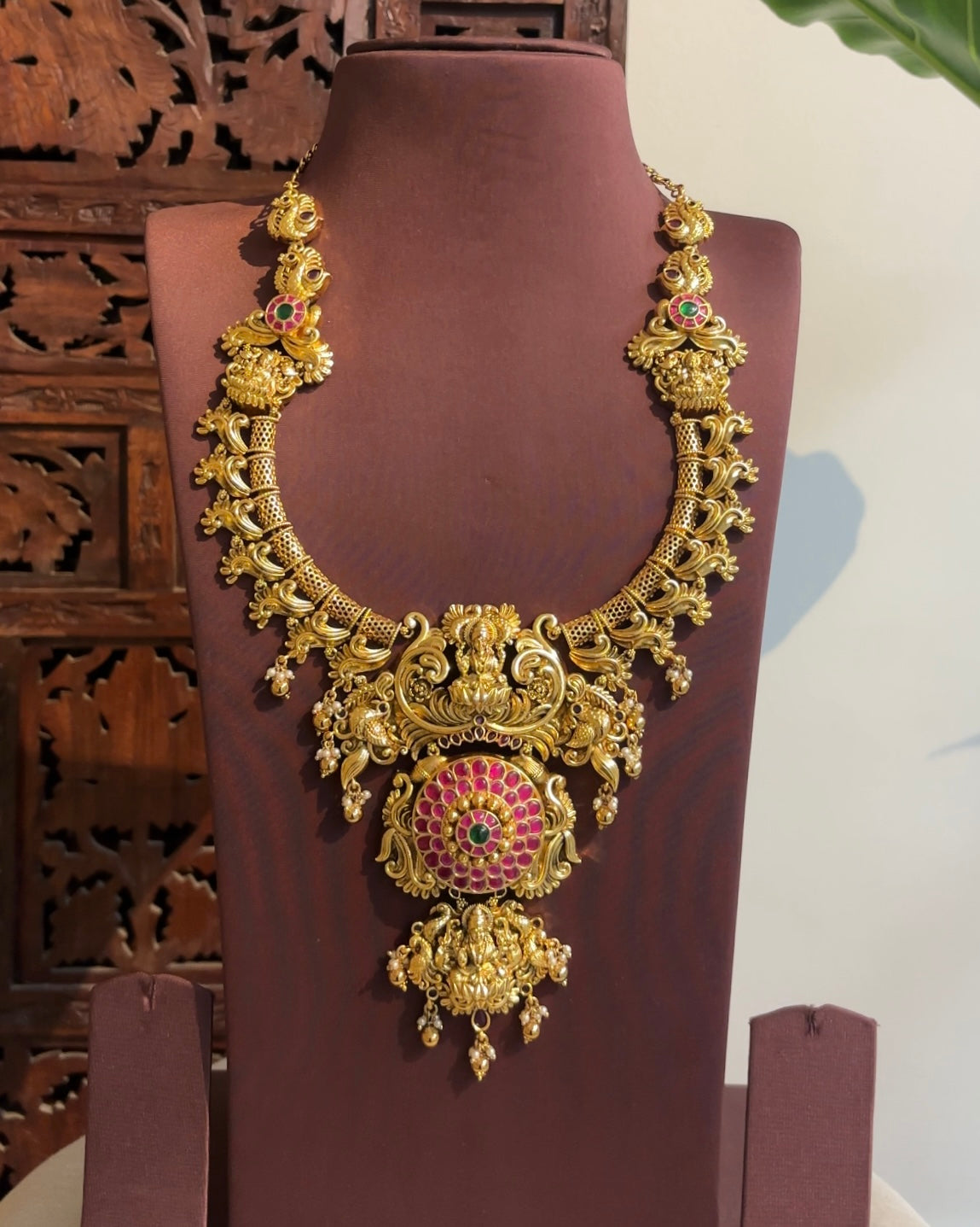 Antique Lakshmi Necklace Set - Statement Piece | NC268