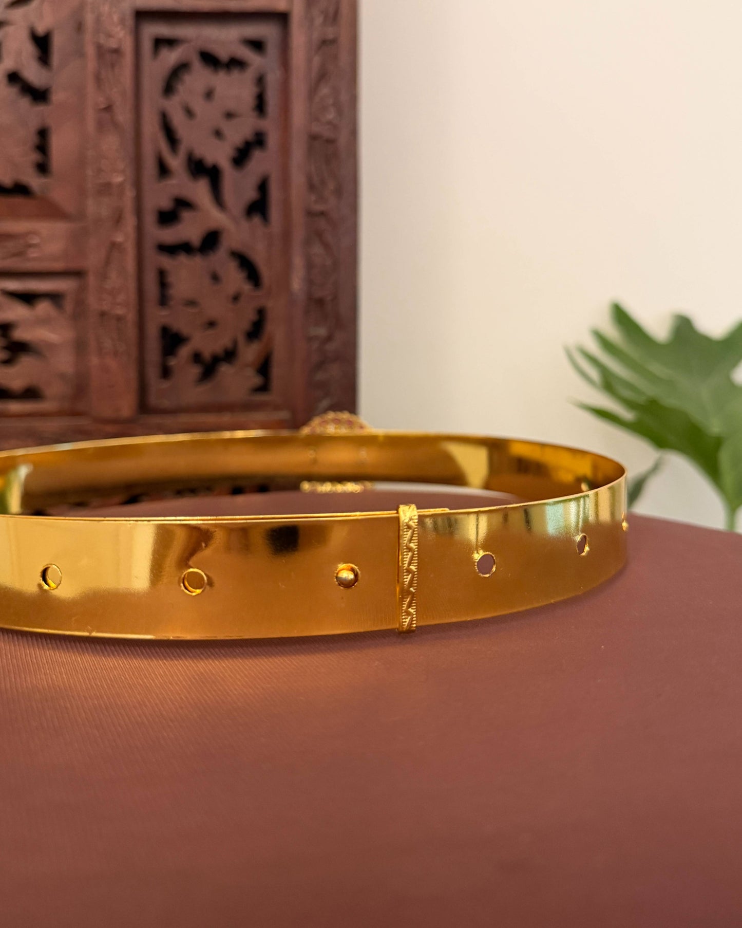 Jadau Kundan Minimal Hip Belt For Kids with Adjustable Multi-Hook Closure | WB034