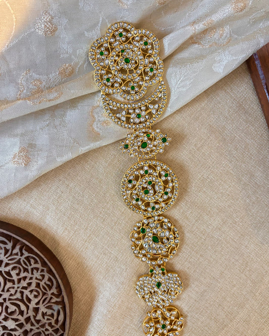 Jadau Kundan Long Bridal Hair Accessory  | HA306