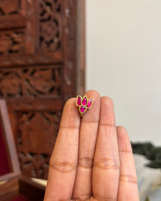 Lotus Minimal Floral Clip On Nosepin | NP093