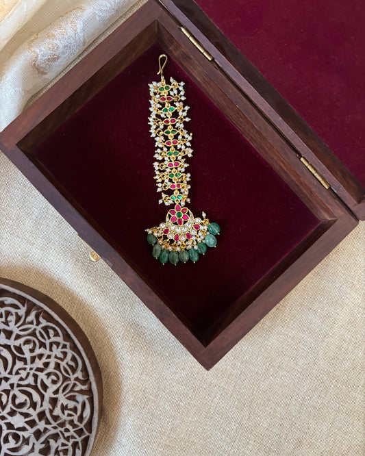 Floral Jadau Kundan Maang Tikka | MT288