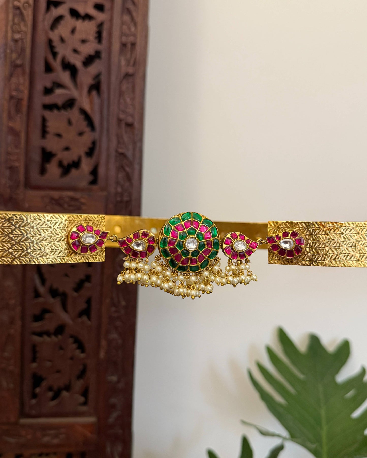 Floral Jadau Kundan Hip Belt  | WB031