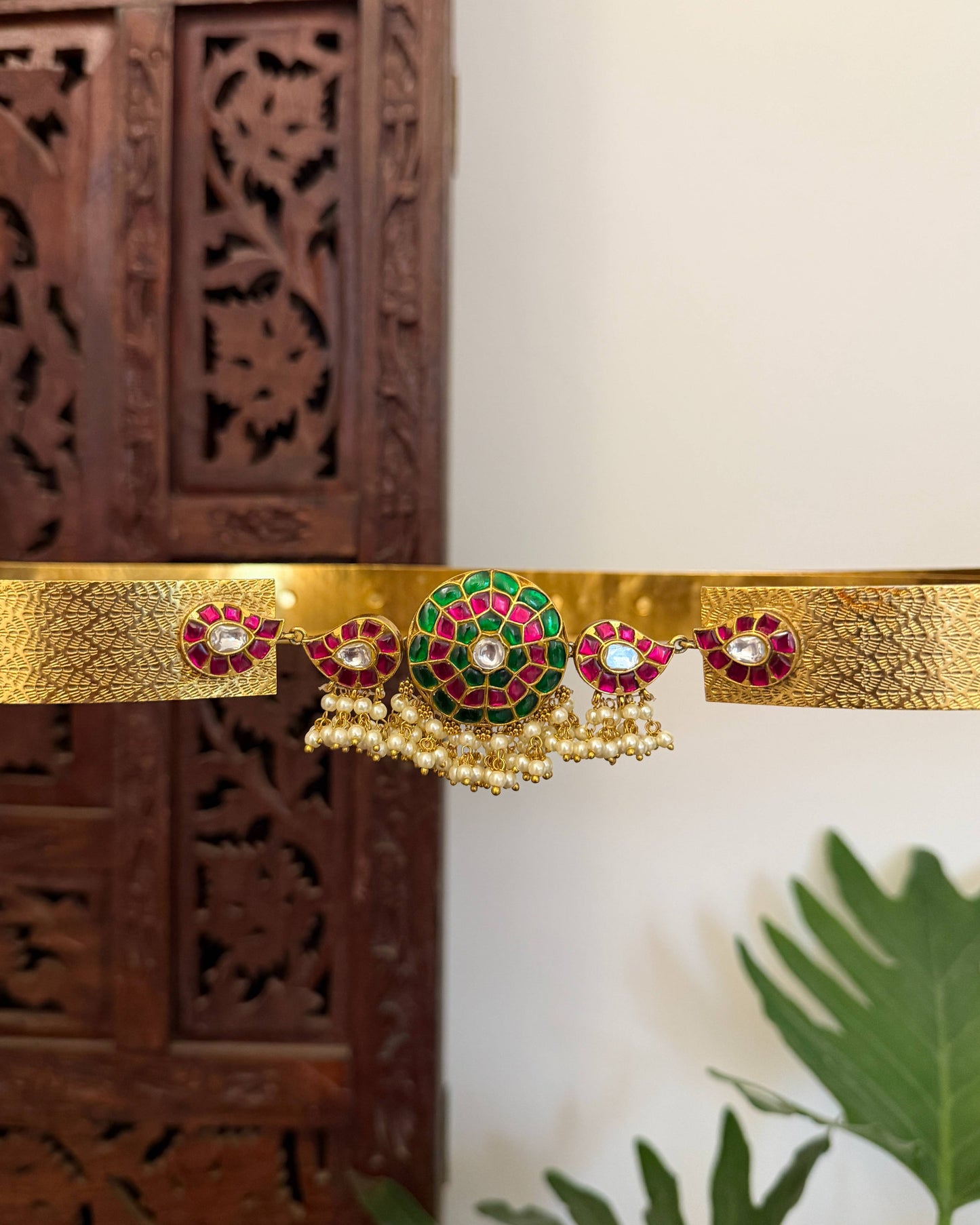 Floral Jadau Kundan Hip Belt  | WB031