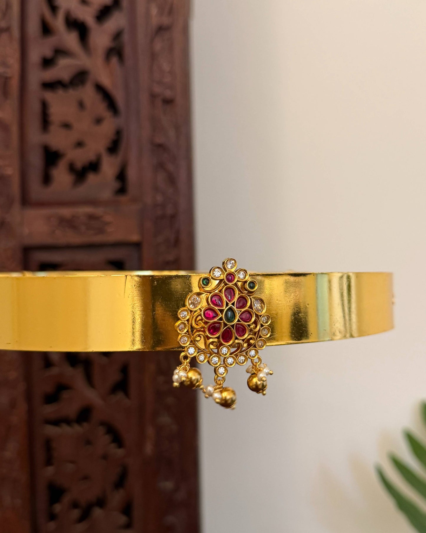 Minimal Kundan Hip Belt For Kids with Adjustable Multi-Hook Closure | WB035