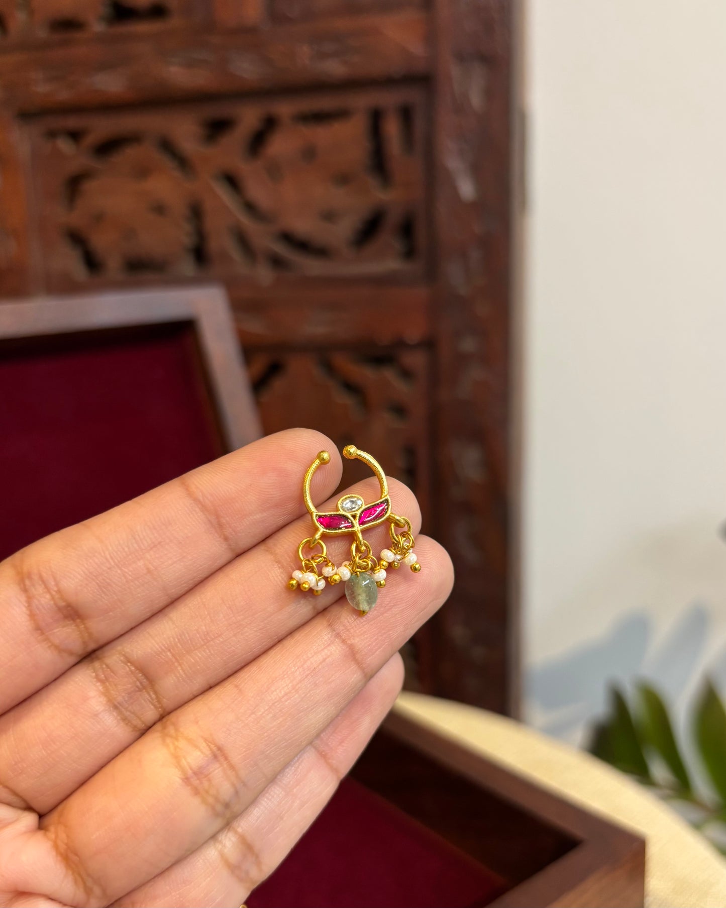 Floral Clip On Septum Nosepin | NP107