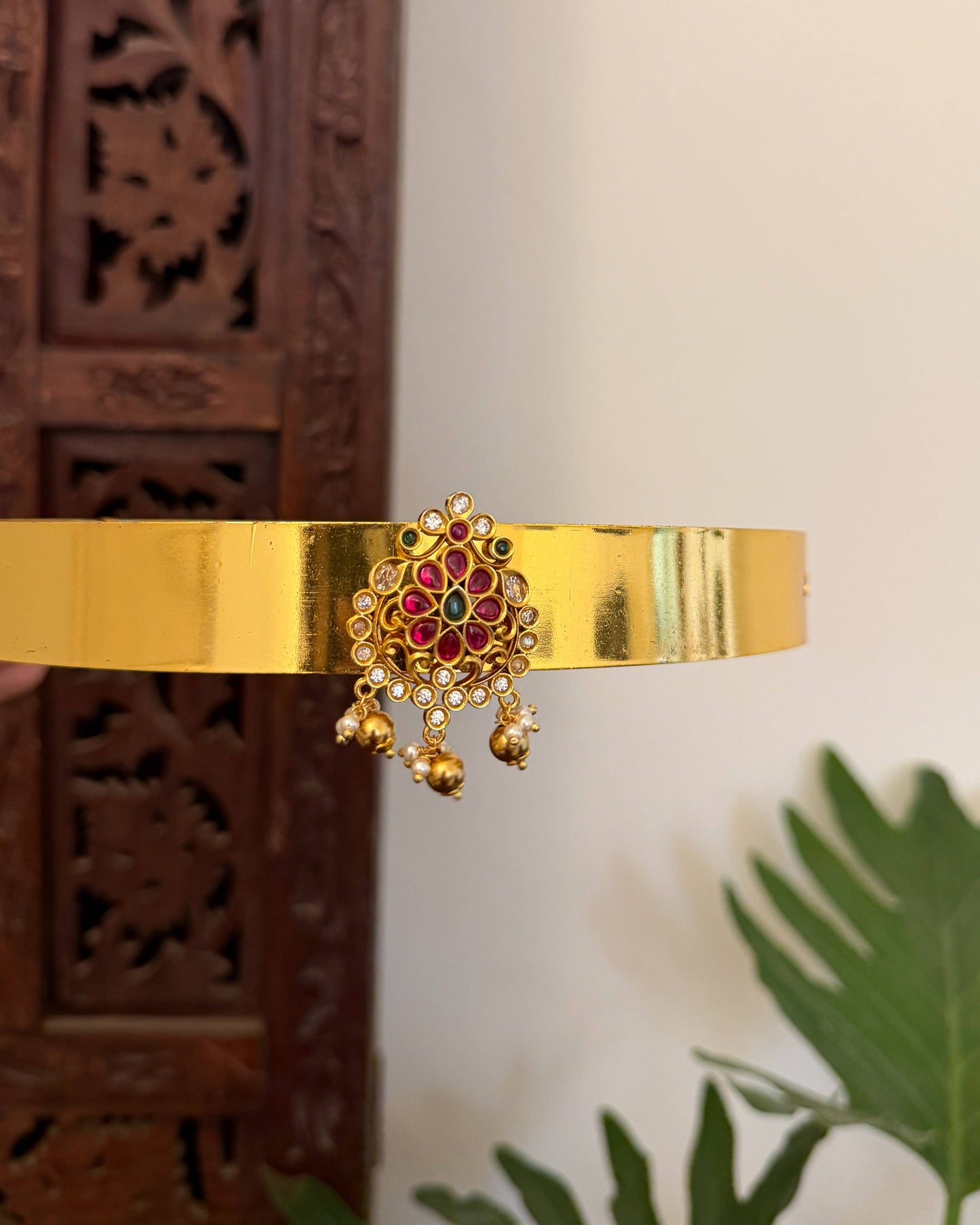 Minimal Kundan Hip Belt For Kids with Adjustable Multi-Hook Closure | WB035