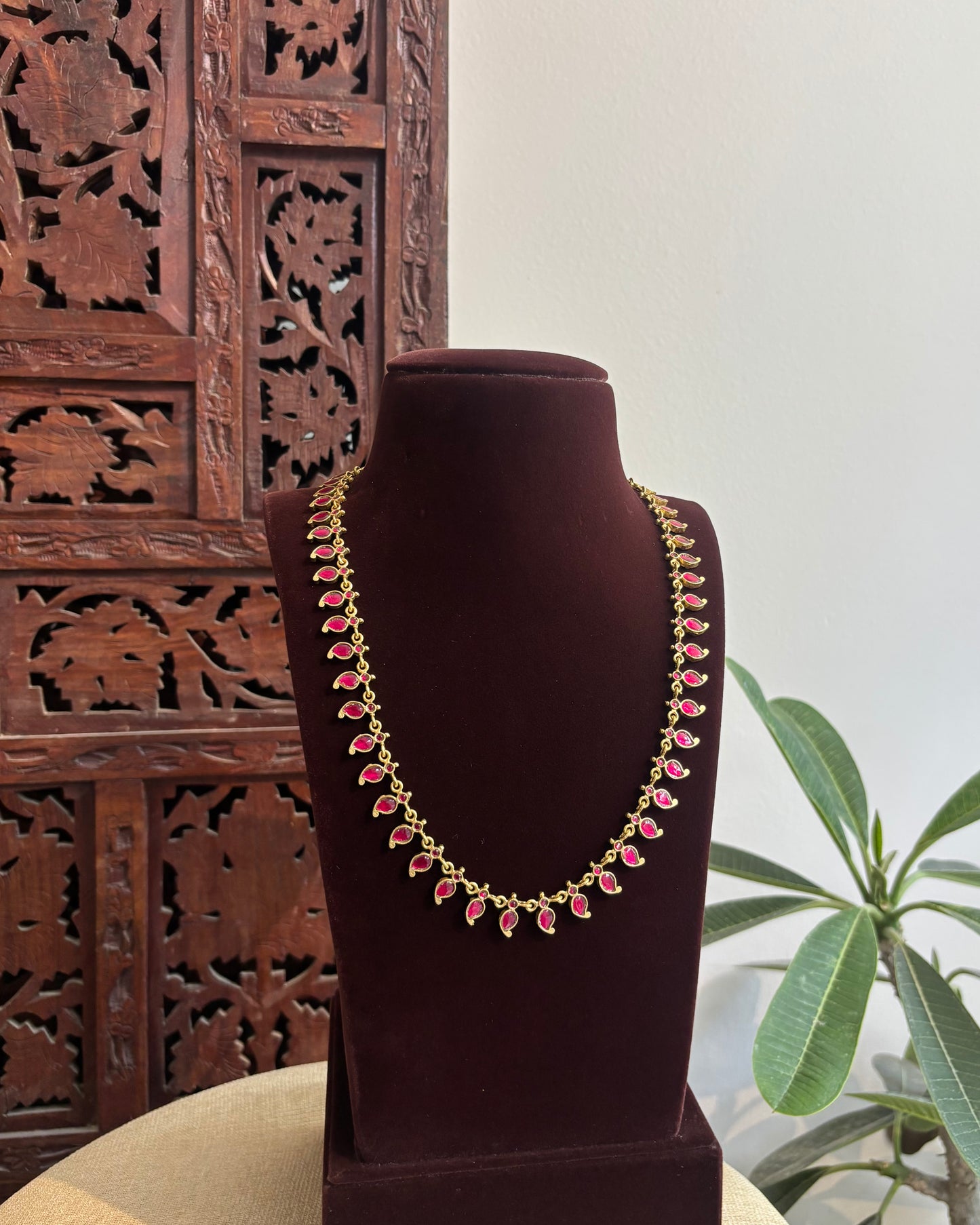 Mango Kundan Minimal Necklace | NC528