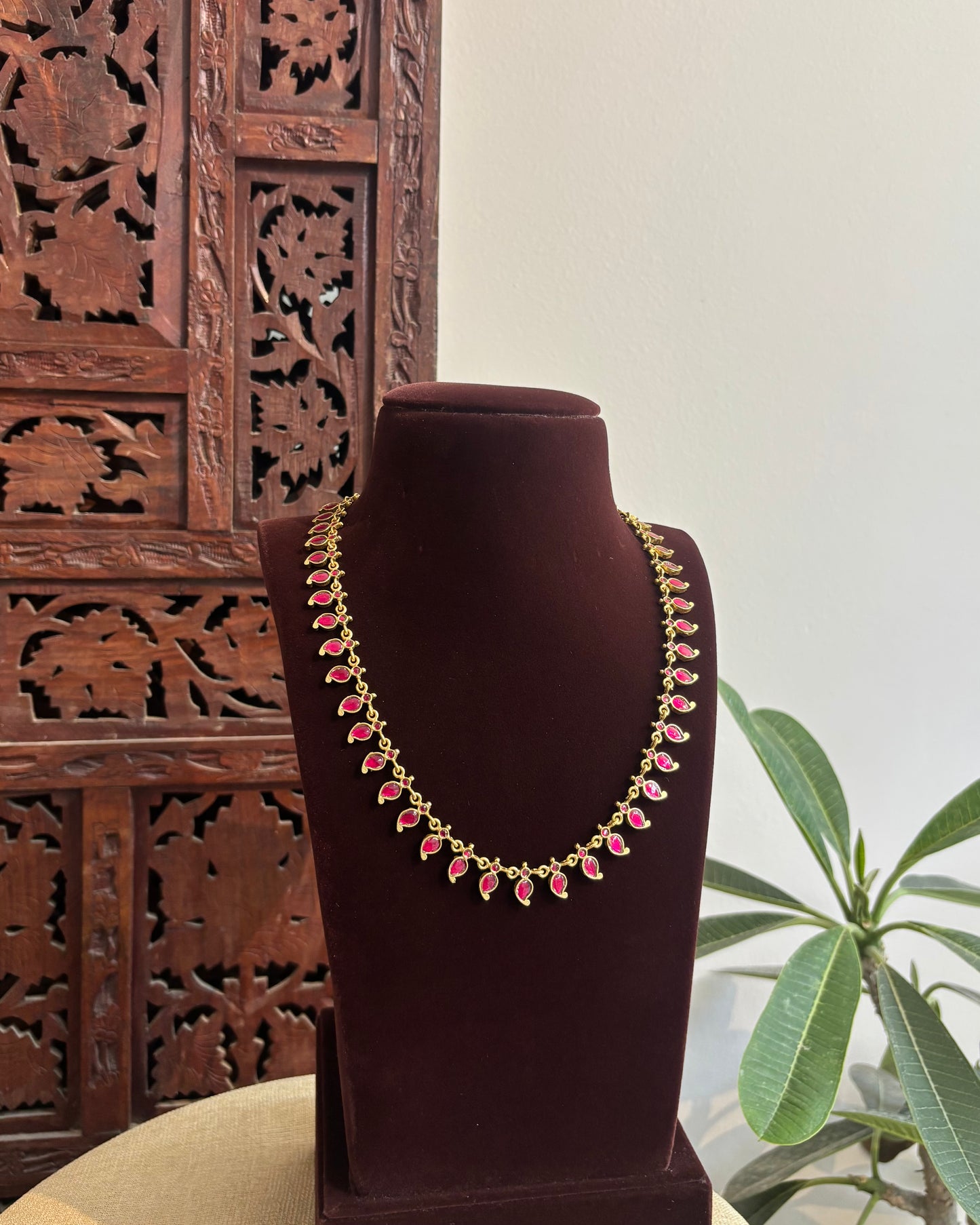 Mango Kundan Minimal Necklace | NC528