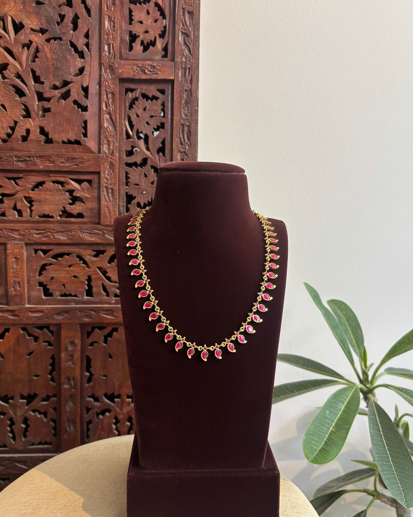 Mango Kundan Minimal Necklace | NC528