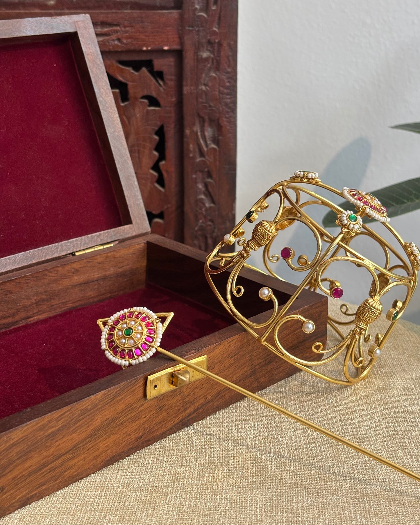 Jadau Kundan Hair Bun Accessory | HA305