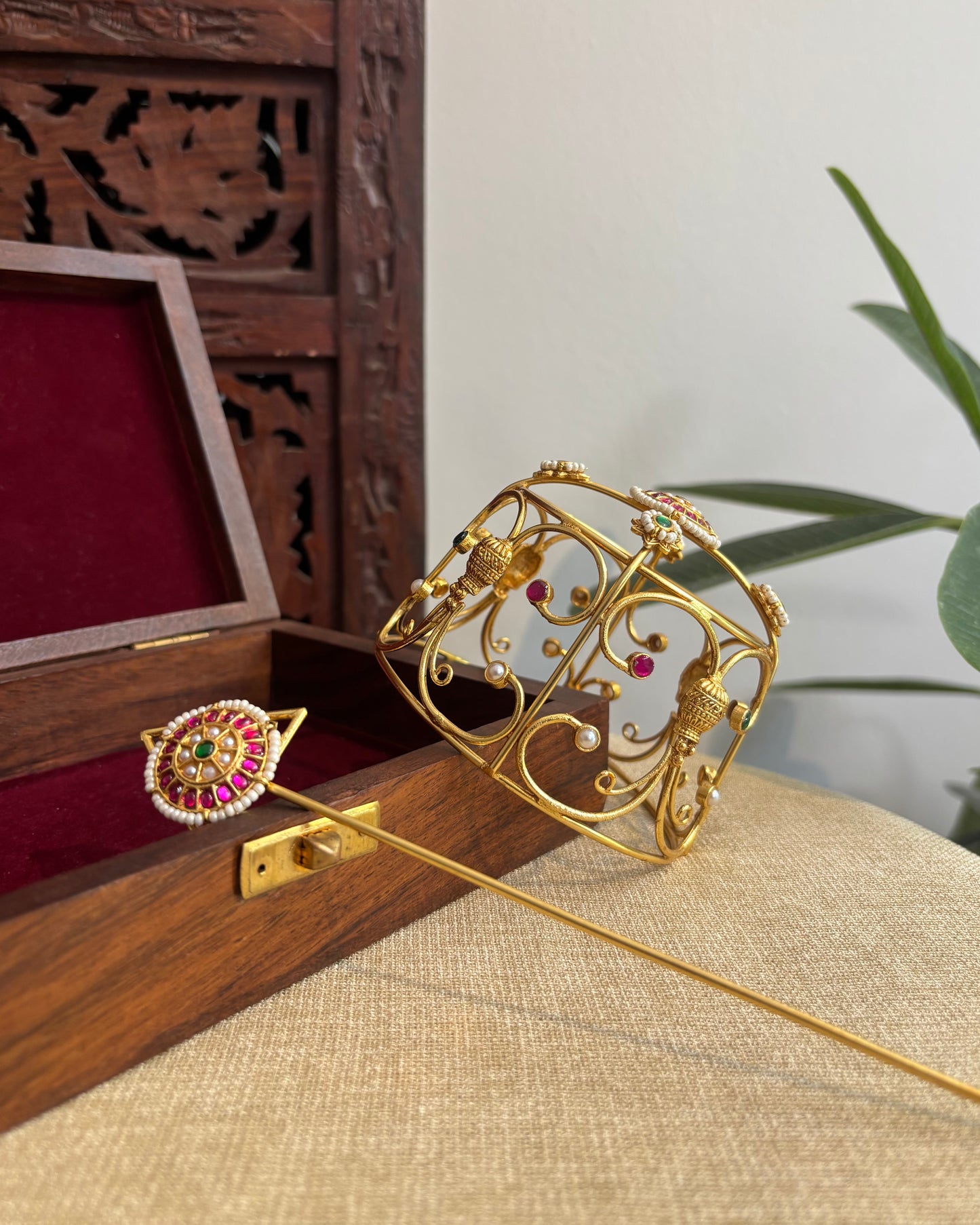 Jadau Kundan Hair Bun Accessory | HA305