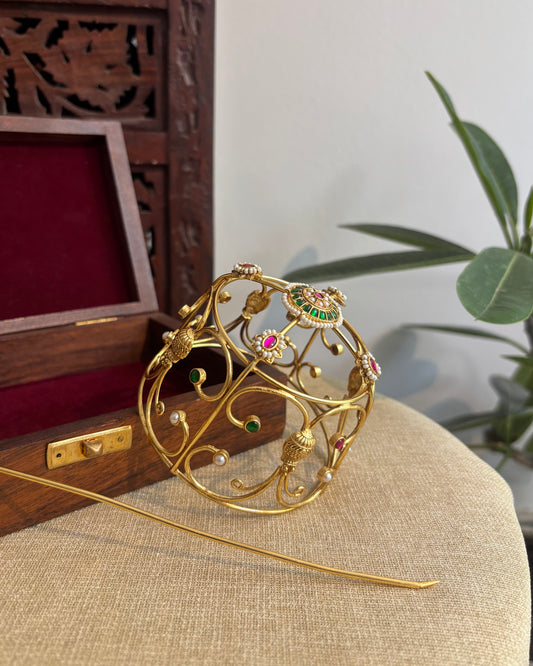 Jadau Kundan Hair Bun Accessory | HA304