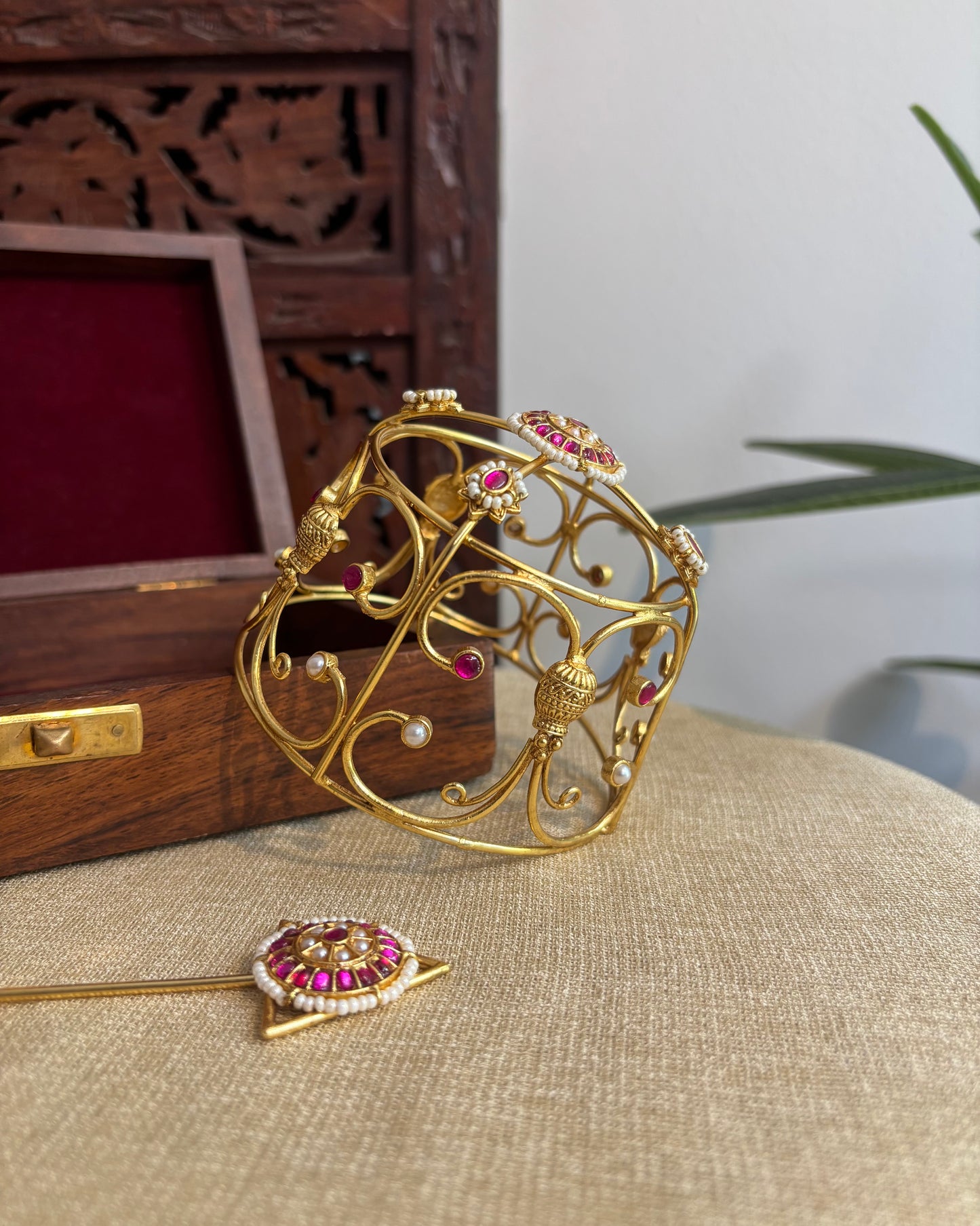 Jadau Kundan Hair Bun Accessory | HA303
