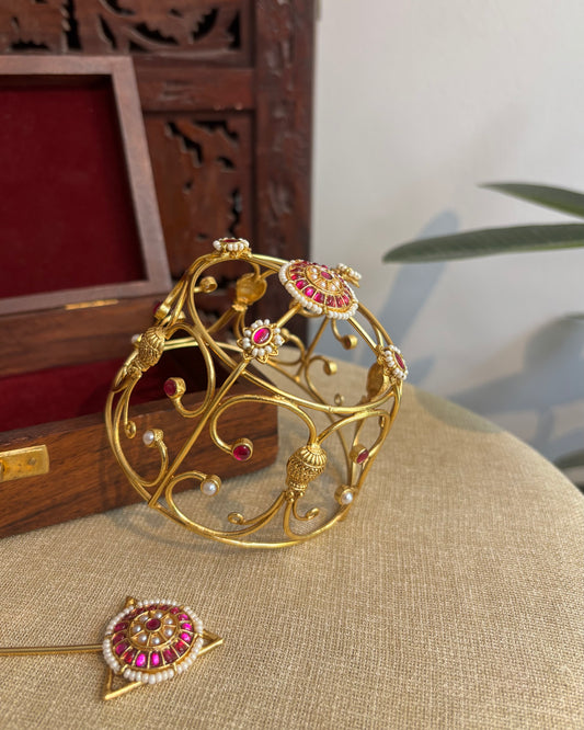 Jadau Kundan Hair Bun Accessory | HA303