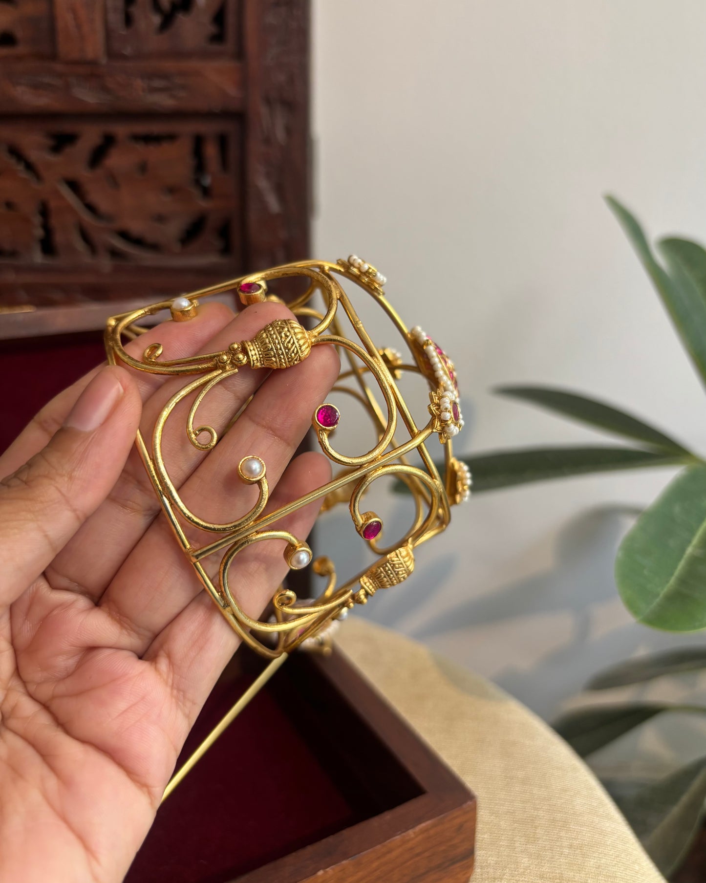 Jadau Kundan Hair Bun Accessory | HA303