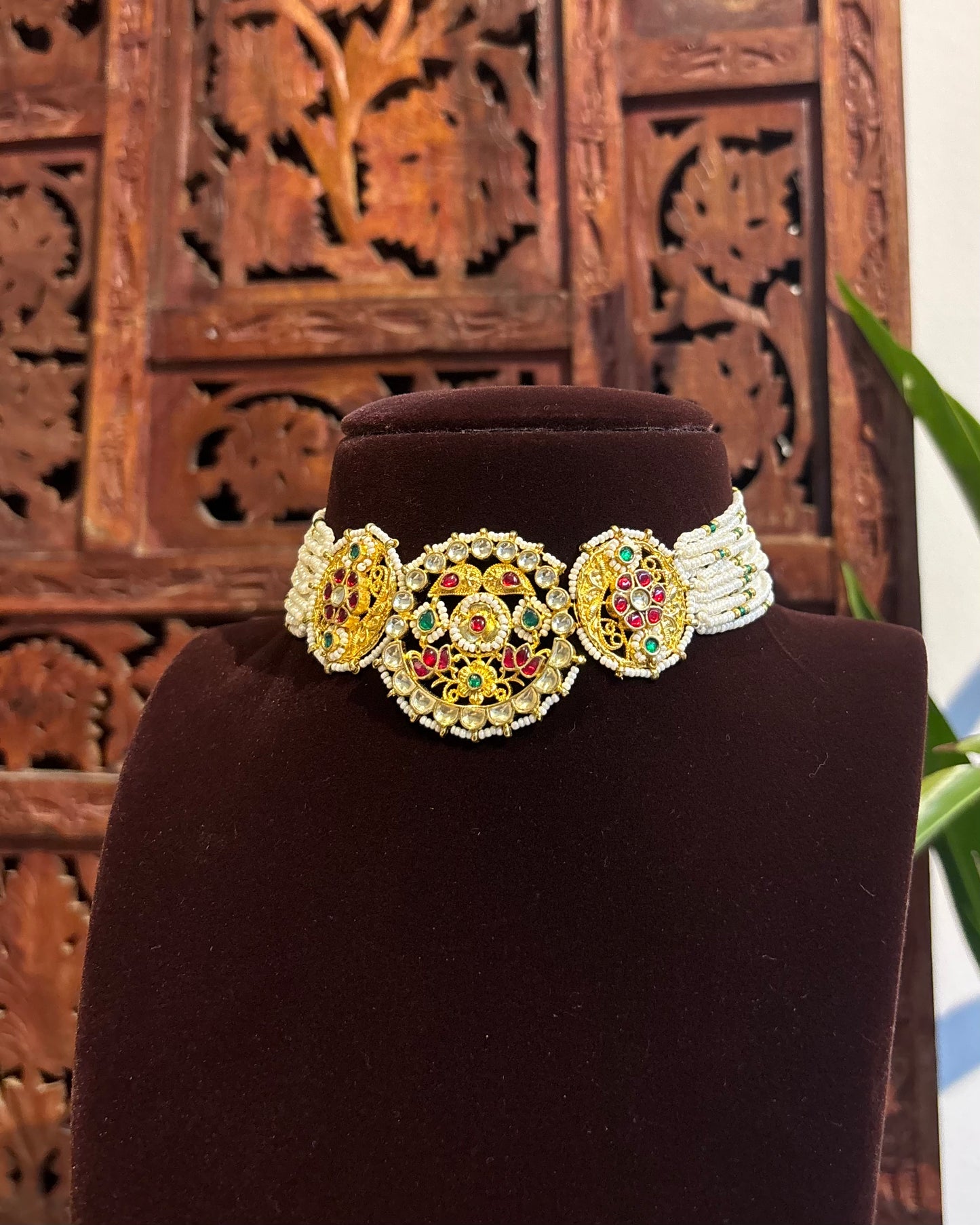 Pachi Kundan Choker with Jhumkas | NC165
